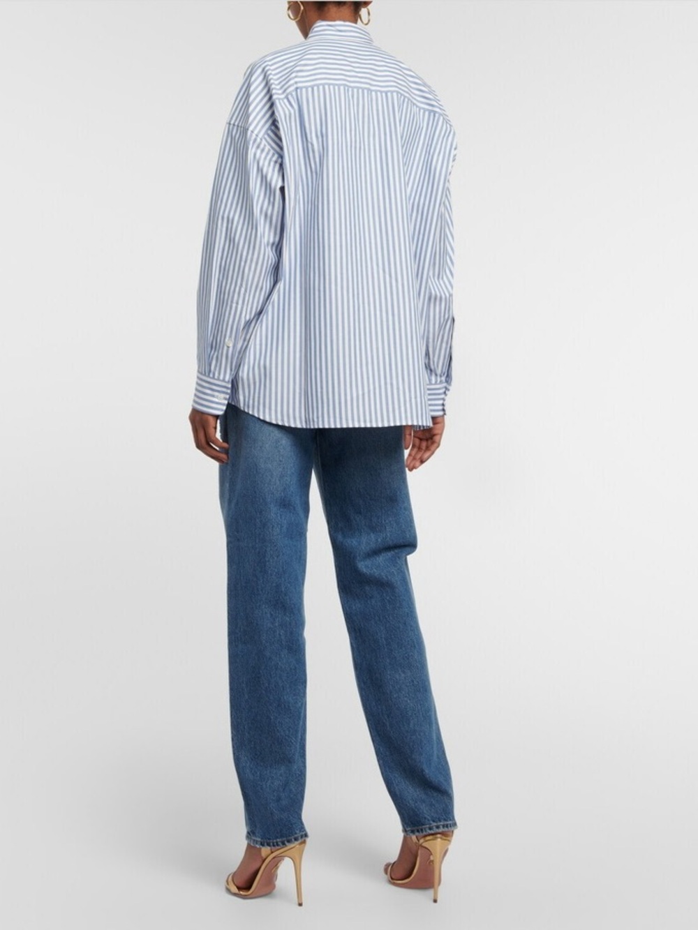 Nili Lotan - Mael striped cotton poplin shirt - Picture 3 of 11